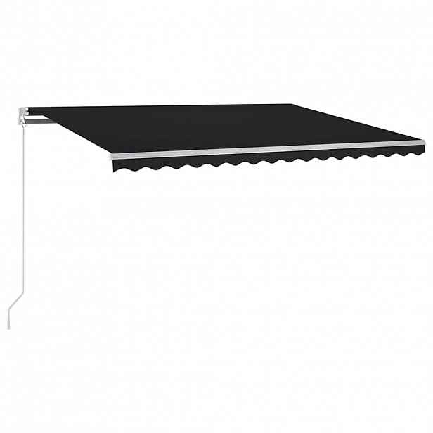 vidaXL Automatická markýza LED a senzor větru 300 x 250 cm antracitová