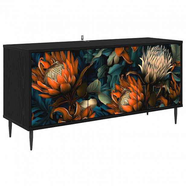 vidaXL Televizní skříň LOCHEM 102 x 33 x 51 cm Černý dub