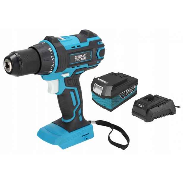 Dedra Aku Vrtačka akumulátor 4AH 18V Sas+all DED7041 50Nm Set