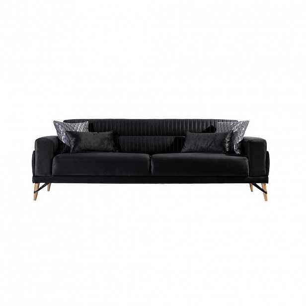 Livetastic TŘÍMÍSTNÁ POHOVKA, textil, černá
