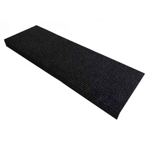 Nášlapy na schody Quick step antracit obdélník, samolepící - 24x65 obdélník (rozměr včetně ohybu) Vopi