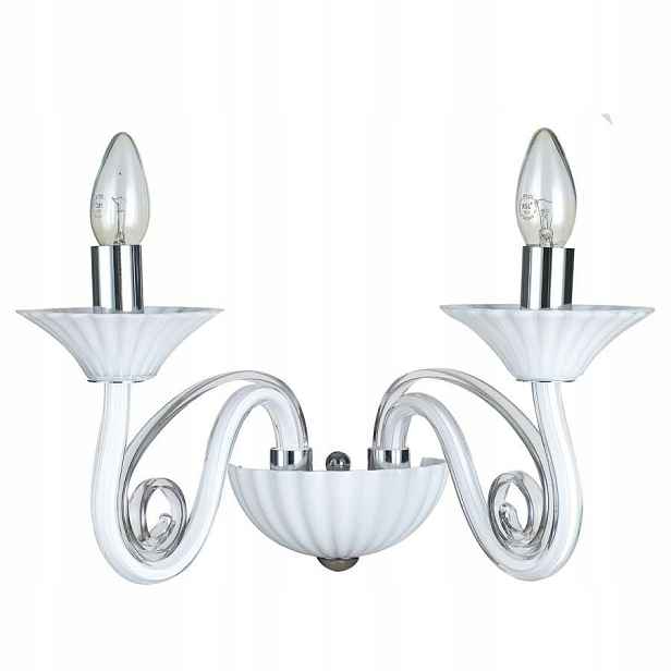 Nástěnná lampa Verona Led E14 2 Zdroje Bílý hliník 34 cm Italux