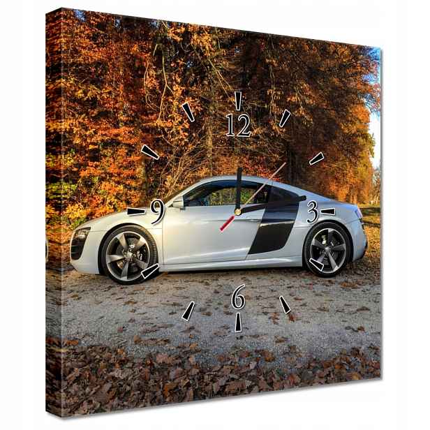 Nástěnné hodiny Audi Tt 40x40 bílé