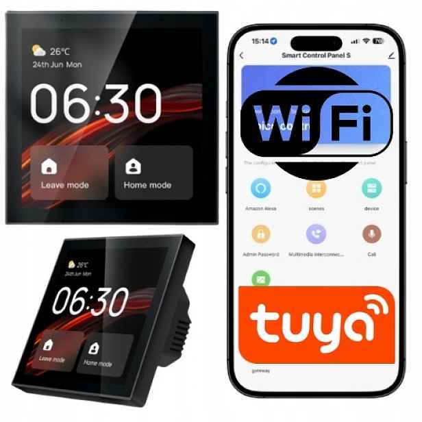 Dotykový panel Tuya WiFi Smart ZigBee 4" Alexa Bluetooth LCD Smart Life