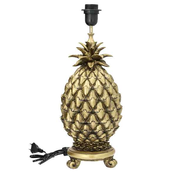Stolní Lampa Noční Zlatá Ananas Retro Loft Boho E27 Vysoká 50 cm