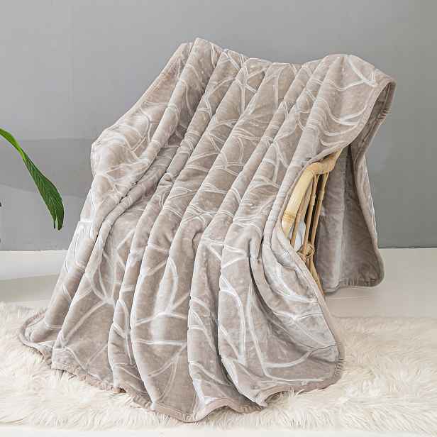 Taupe Teplý, Silný A Měkký Přehoz Na Postel, Pohovka 200 X 220 LV