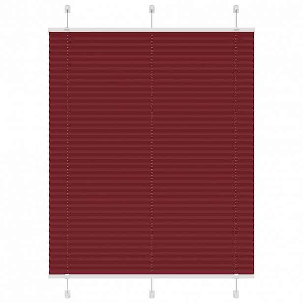 vidaXL Plisovaná roleta Bordeauxská červená 105x100 cm Šířka látky