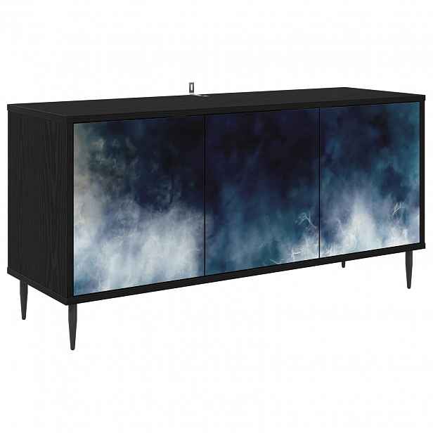 vidaXL Televizní skříň RAALTE 102 x 33 x 51 cm Černý dub