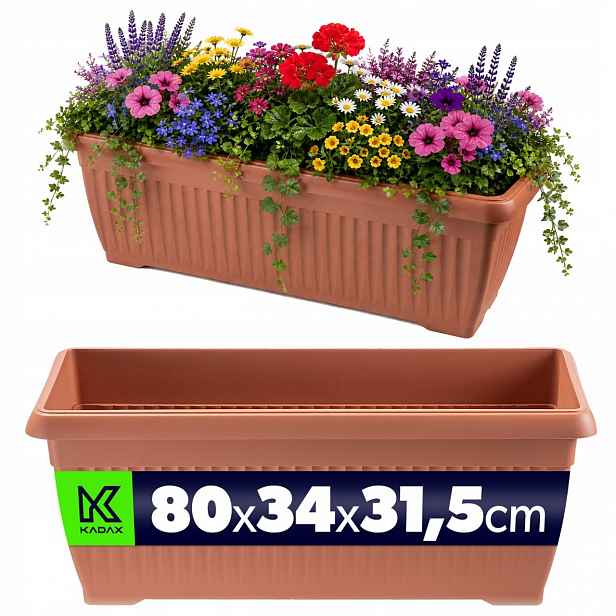 Květináč 80 x 34 Zahradní Obal Květiny Květináč Terakota