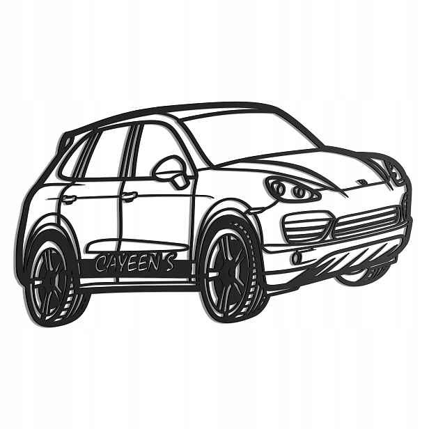 Porsche Cayeen S 2015 line Dřevěný 3D obraz
