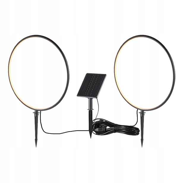 Solární Lampa zapichovací lampa Eko-Light Rings Led 3000K IP54