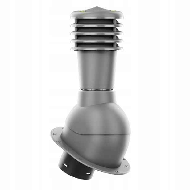 Větrací komín s podstavcem a těsněním Pi, průměr 125 mm, nezateplený grafit