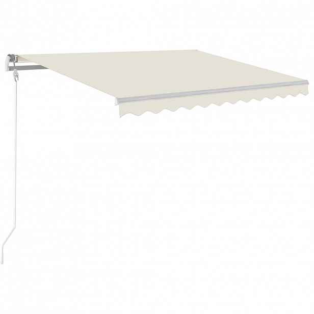 vidaXL Automatická markýza LED a senzor větru 350x250 cm krémová