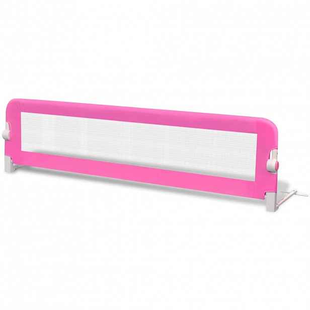 vidaXL Bezpečnostní zábrana k postýlce 150 x 42 cm růžová
