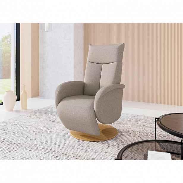 Sit & More RELAXAČNÍ KŘESLO, textil, šedohnědá