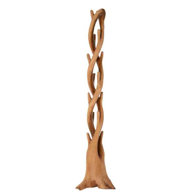 DIVERO věšák na kabáty z masivního mahagonu, 190 cm