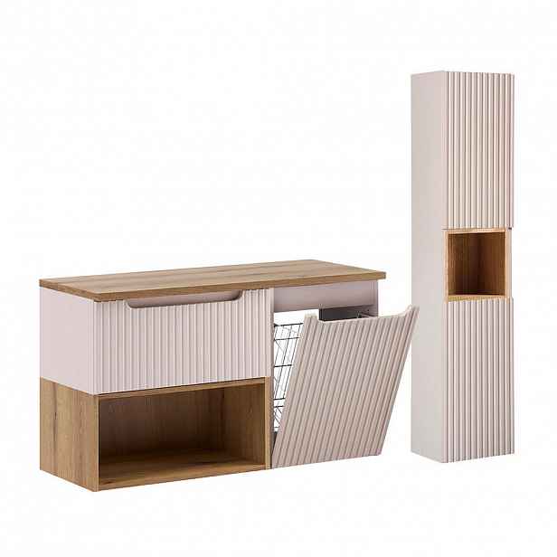 Petits-meubles KOUPELNOVÝ NÁBYTEK 100.4cm Riva 2er-Set Kašmír