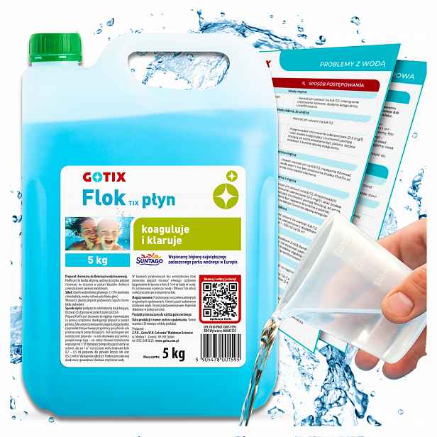 Přípravek na čištění vody v bazénu Jacuzzi Koagulant v tekutině Flok 5 l