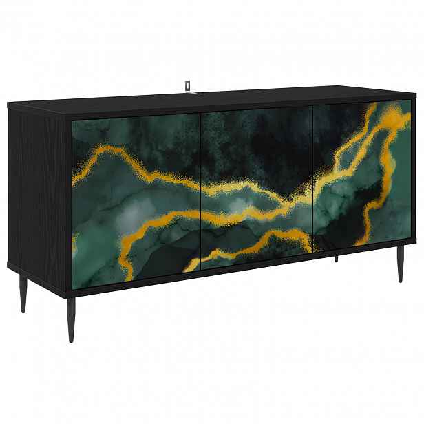 vidaXL Televizní skříň WIJHE 102 x 33 x 51 cm Černý dub