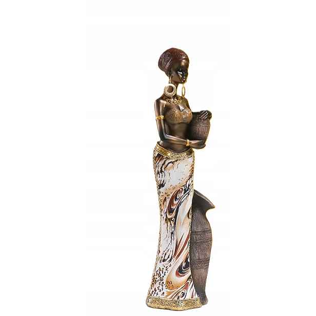 Figurka Z Pryskyřice Africká Žena S Džbánem Soška Do Domu Kanceláře
