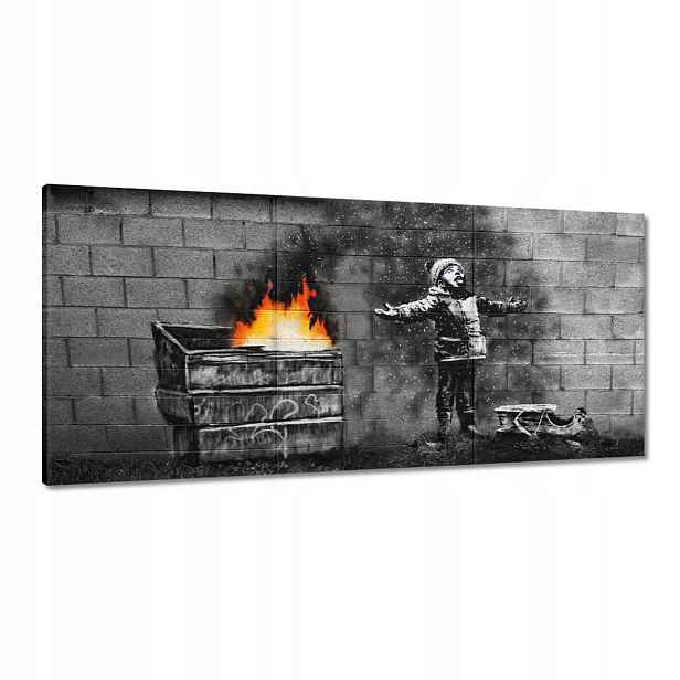 Obrazy 210x100 Banksy Sníh Smog