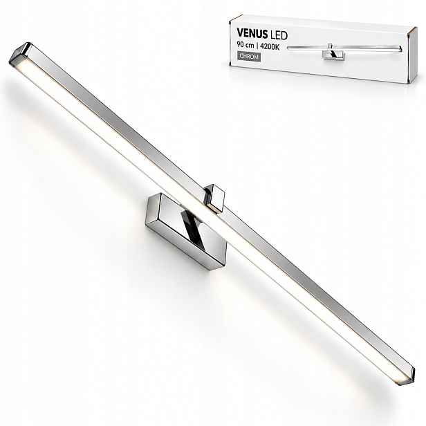 Nástěnné svítidlo do zrcadla Venus Led 18W 90 cm chrom 1100 lm neutrální 4200K IP44