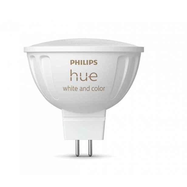 Philips Hue Smart žárovky - Chytrá LED žárovka GU5,3, MR16, 6,3 W, stmívatelná, bílé i barevné světlo 929003575301