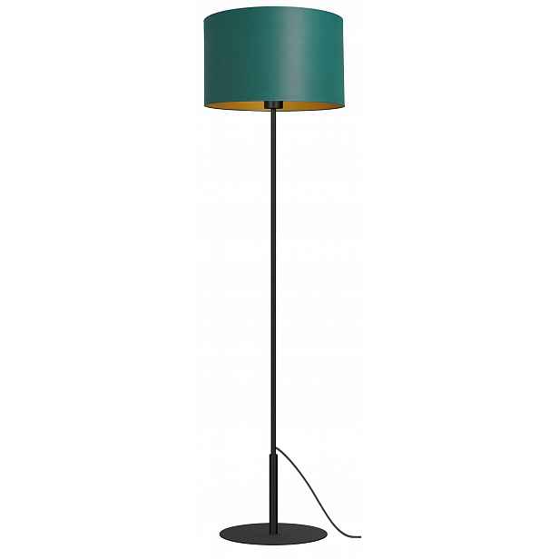 Podlahová lampa Arden Zelený Zlatý Abažur 1xE27 150 cm klasická do obývacího pokoje