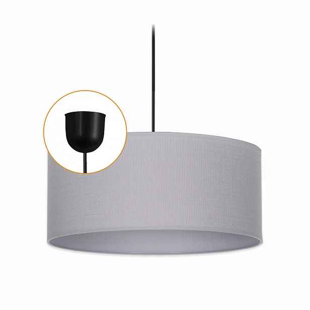 Stropní svítidlo s krytem Lustr Závěsná lampa 1 x E27 Šedé stínidlo 35 cm