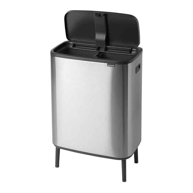 Dotykový ocelový odpadkový koš na tříděný odpad v matně stříbrné barvě 2x30 l Bo Touch Bin Hi – Brabantia