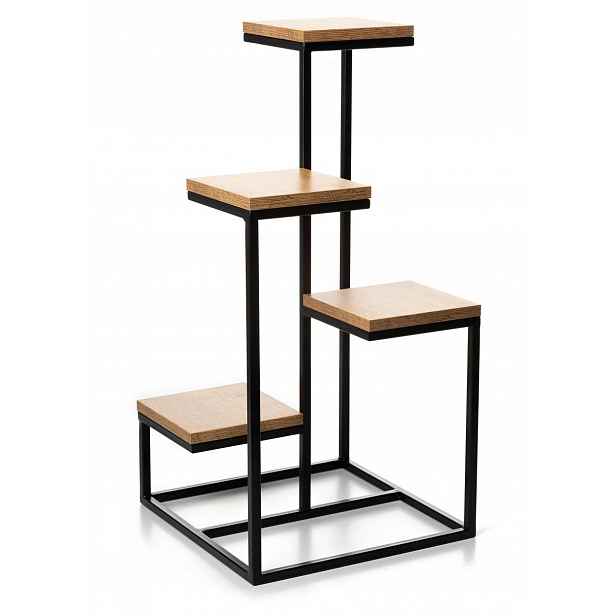 Držák Na Květináč moderní černý 85 cm