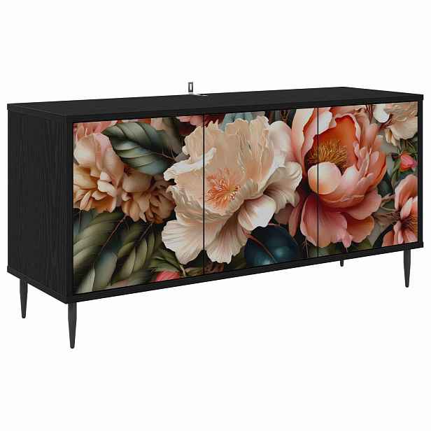 vidaXL Televizní skříň BORNE 102 x 33 x 51 cm Černý dub