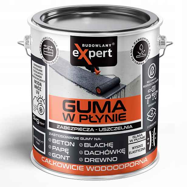 Tekutá těsnicí guma Budowlany Expert antracit 5 l