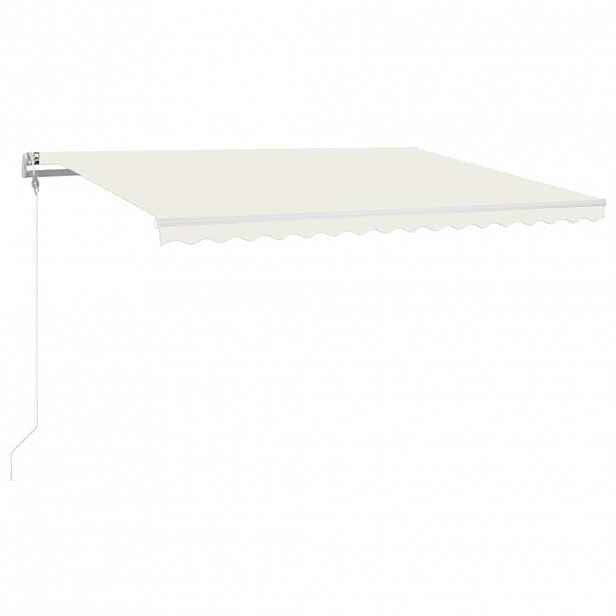 vidaXL Automatická markýza LED a senzor větru 400 x 300 cm krémová