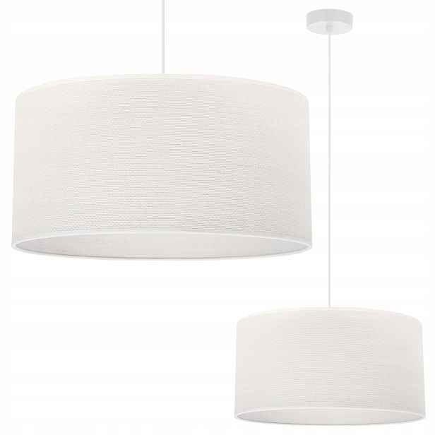 Závěsná Stropní Lampa Bílá Jutová Stínidlo Boho Kulatý Lustr Do Kuchyně