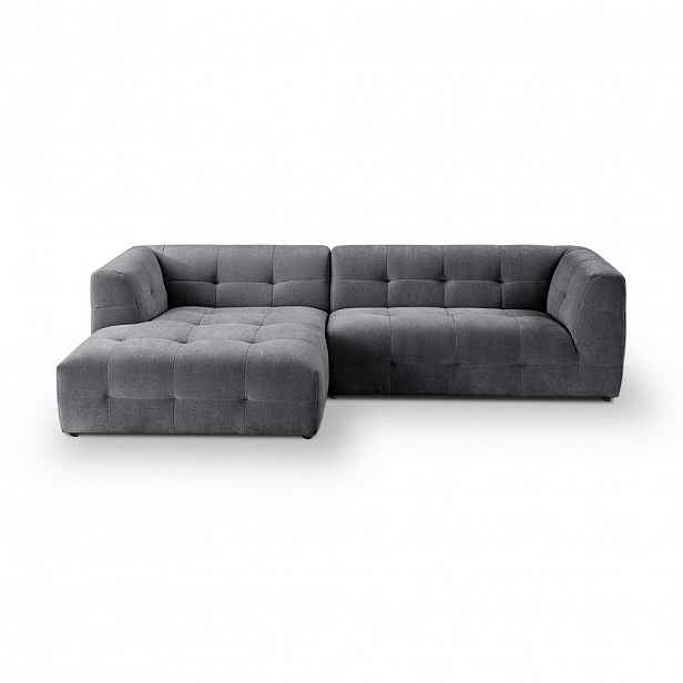 MID.YOU ROHOVÁ SEDAČKA, textil, šedá