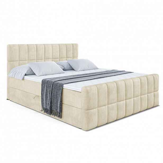 ALTDECOR AMERICKÁ postel MIAMI-Z – 200 x 200 cm – H3 – béžová