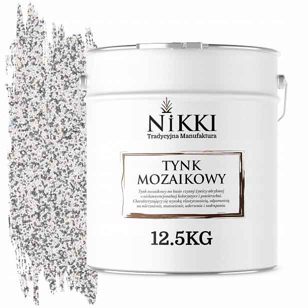 Mozaiková Pryskyřičná Omítka 12,5 Kg Vnitřní Vnější Barva Šedá Světlá M21