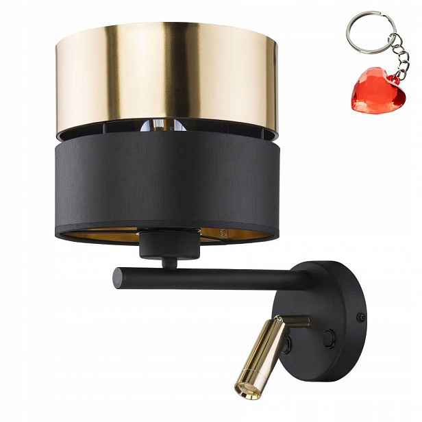 Nástěnná lampa na čtení Hilton Black/gold 2579 Tk Lighting