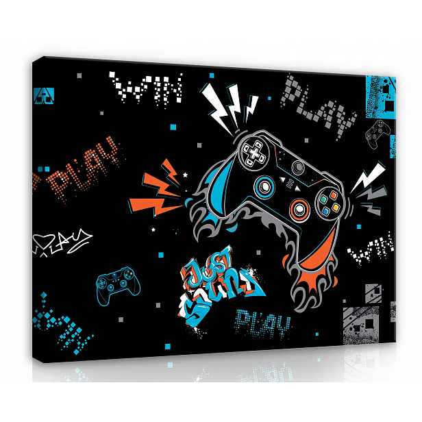 Obraz Na Plátně Plátno 120x80 Šedá Herní Konzole Gamer