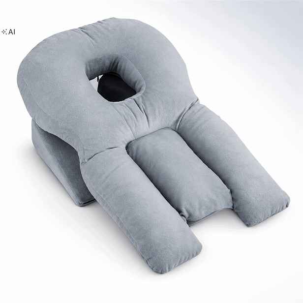 Polštář Ergonomická Operace Oka Pro Spaní Na Břiše 70*47 CM Šedý