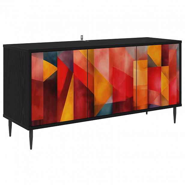 vidaXL Televizní skříň HEESCH 102 x 33 x 51 cm Černý dub