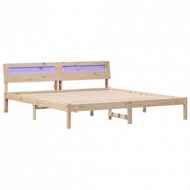 vidaXL Rám postele s čelo Hnědá 180 x 200 cm Masivní borové dřevo