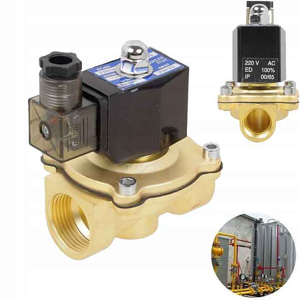 Elektromagnetický ventil s vnitřním závitem Ac 220 V Průměr připojení 1/2"