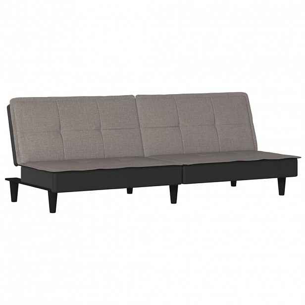 vidaXL Rozkládací pohovka taupe textil