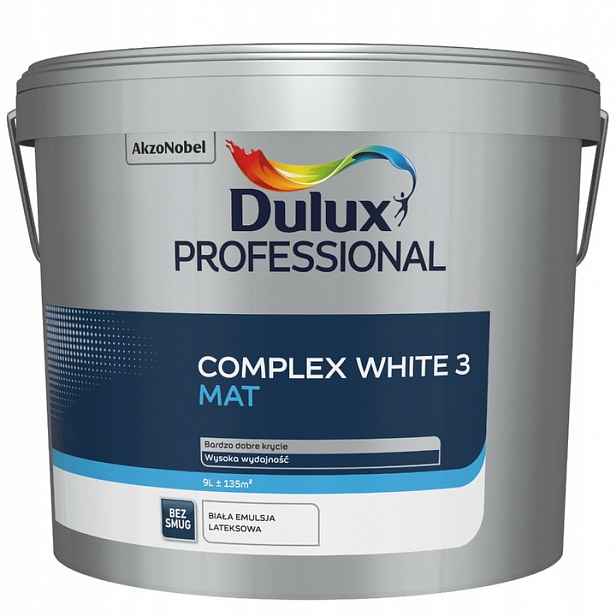 Dulux Complex White 3 Bílá Latexová Barva Barva 9L