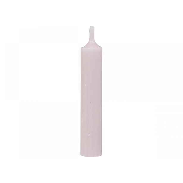 Růžová úzká krátká svíčka Short dinner rose - Ø 2 *11cm / 4.5h Chic Antique