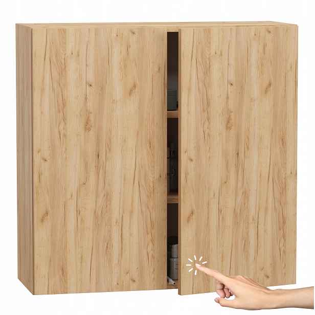 Závěsná koupelnová skříňka Dub Craft Zlatá 80x30x78 Prostorná na kosmetiku