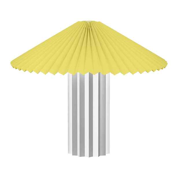 Žlutá/ve stříbrné barvě stmívatelná stolní lampa s textilním stínidlem (výška 36 cm) Taite – Blomus