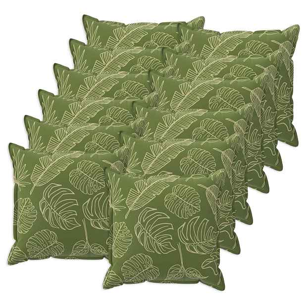 vidaXL Polštář List s polštářem HOUTEN 12 ks Listový design Polyester